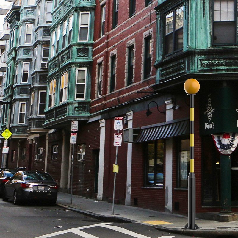 Palo per faro Belisha in alluminio