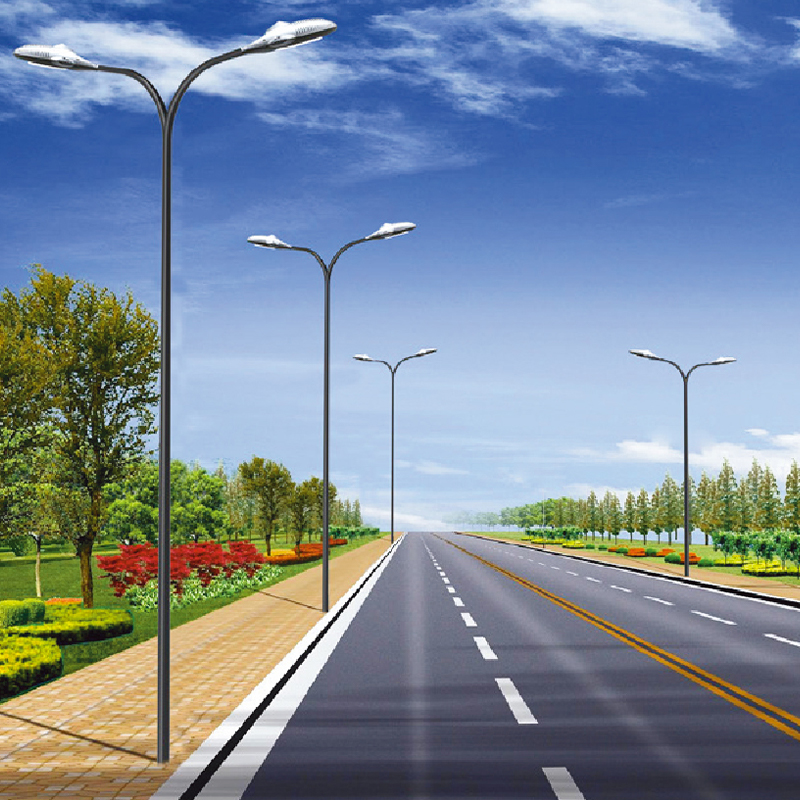 Palo stradale conico in alluminio a doppio braccio NILE