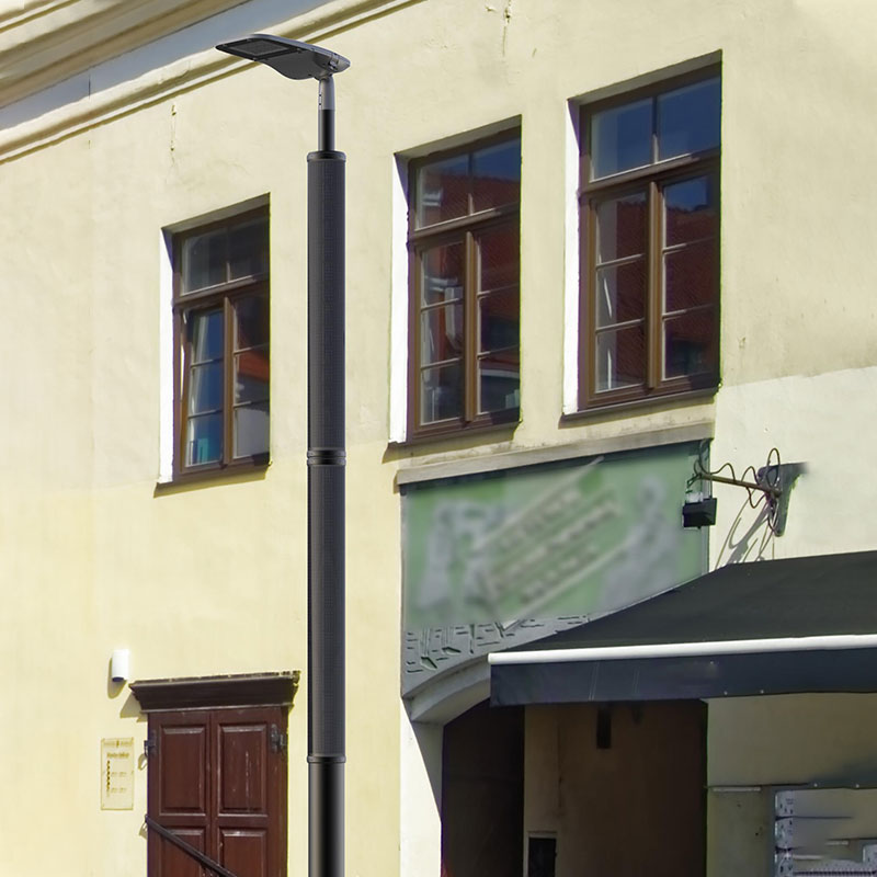 Palo per luce solare flessibile PIRAN HJT per spruzzatura di polvere metallica