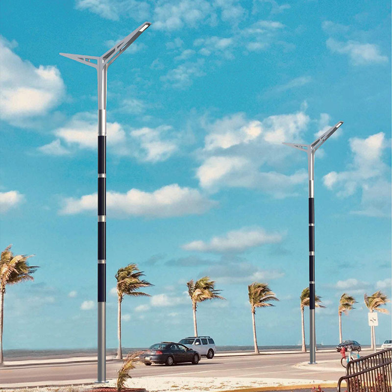 RARON Aluminium Flexible HJT Doppia testa lampada Palo luce solare