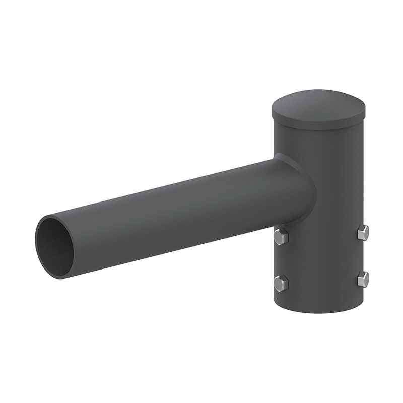 Adattatore tenone per palo della luce esterno orizzontale rotondo da 4
