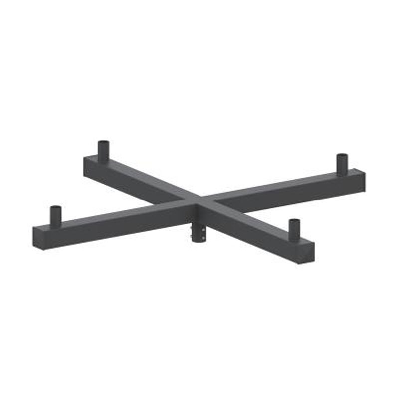 Attacco per palo luminoso a tenone verticale quadrato da 5