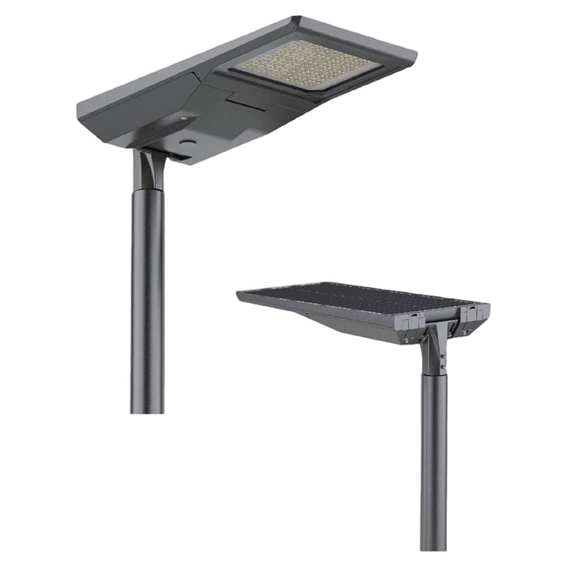 Palo per luce solare con spruzzatura di polvere di metallo in alluminio ISNY