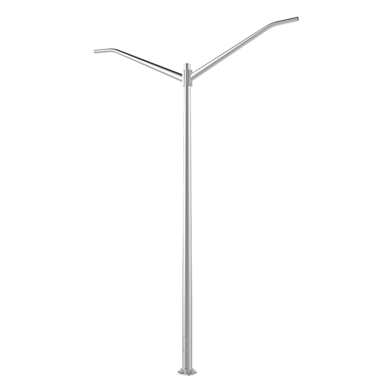 Bracci doppi conici in alluminio per palo della luce da 20 piedi a 40 piedi, montaggio su flangia di base